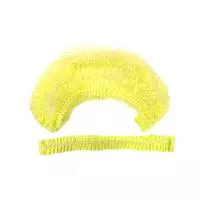 Шапочка-клип спанбонд желтая White line 50 шт